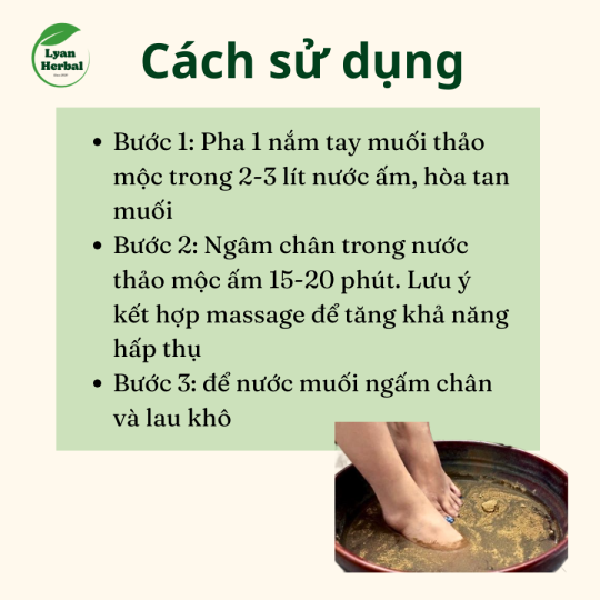 Muối ngâm chân Thuốc Bắc 500g/hủ (loại tốt) có quế hồi gừng khử hôi chân, giảm phong thấp,ngủ ngon