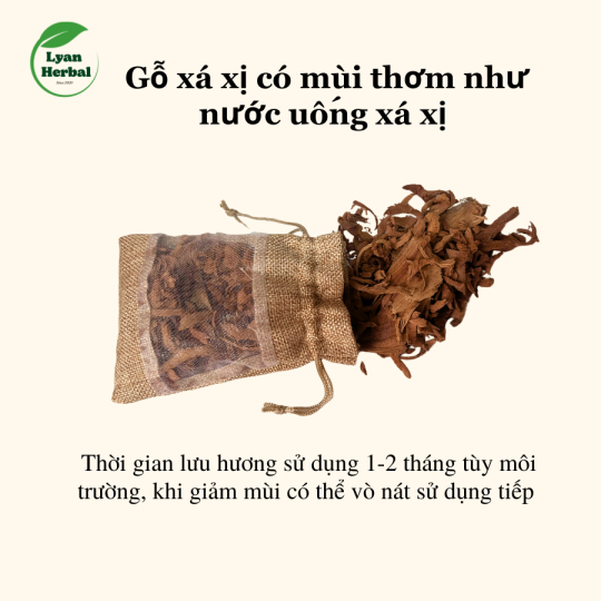 Túi thơm gỗ Xá Xị (Sassafras wood) hương gỗ thơm tự nhiên ấn tượng