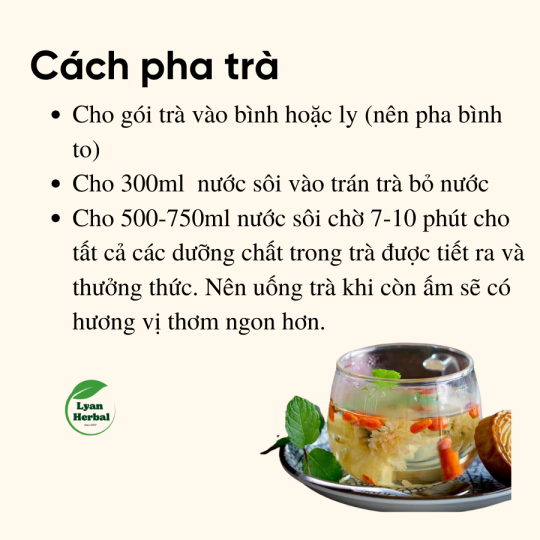 Trà "Dể Ngủ" Cúc Trắng thảo mộc giúp ngủ sâu giấc, thải độc gan, mát gan, thanh lọc cơ thể giảm thâm sạm mụn đẹp da