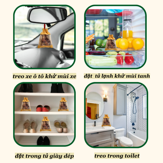 Túi thơm quế và hoa hồi túi thơm thảo mộc hương tự nhiên khử mùi treo xe ô tô khử mùi tủ lạnh khử mùi hôi giày dép