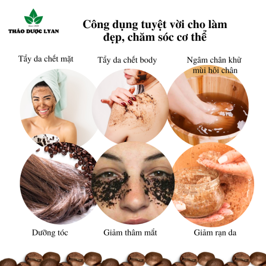 Bột Cà Phê mịn nguyên chất tẩy tế bào chết dưỡng da -1kg