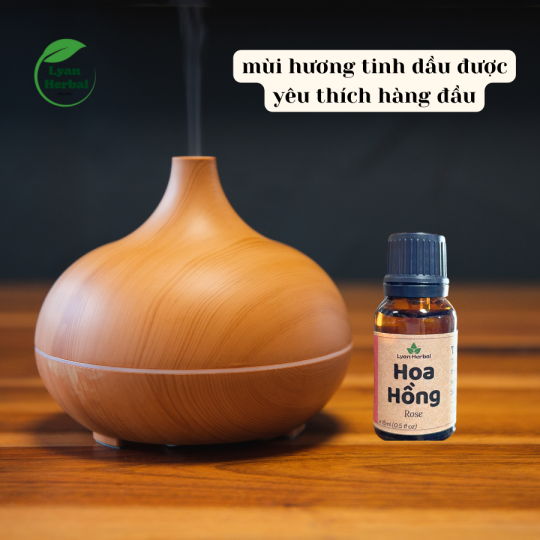 Tinh dầu hoa hồng 15ml (rose essential oils) tinh dầu thiên nhiên cho máy xông khử mùi thư giản tinh thần