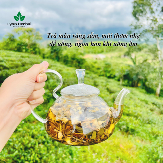 1 Kg Trà sơn mật hồng sâm thượng hạng loại ngon nhiều hoa nhài nhiều cỏ ngọt ngủ ngon, trà thảo mộc mát gan giải độc gan