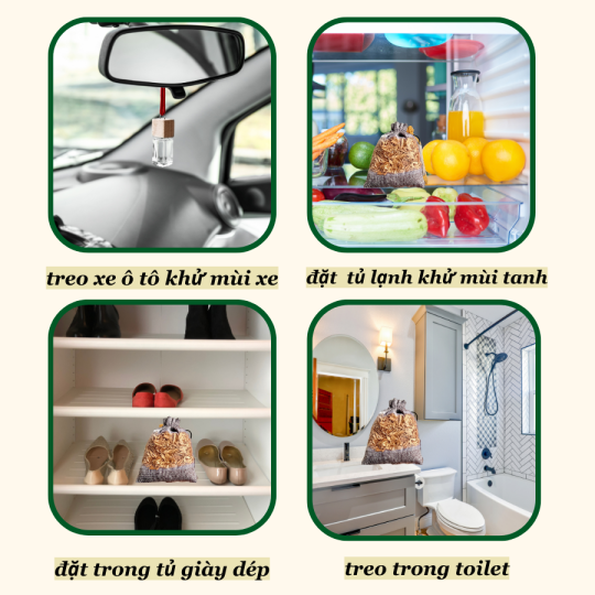Túi thơm gỗ Ngọc Am (hoàng đàn) từ vụn ngọc am thơm tự nhiên may mắn tài lộc phong thủy