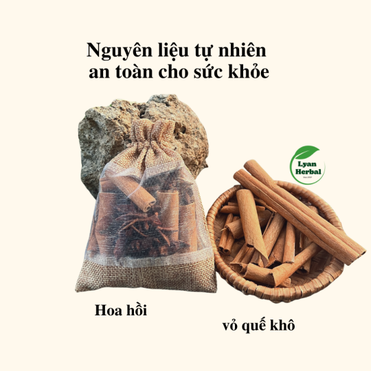 Túi thơm quế và hoa hồi túi thơm thảo mộc hương tự nhiên khử mùi treo xe ô tô khử mùi tủ lạnh khử mùi hôi giày dép