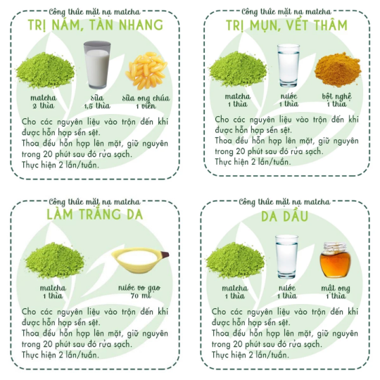 Bột trà xanh nguyên chất đắp mặt dưỡng da giảm thâm mụn, giảm thâm mắt -1kg
