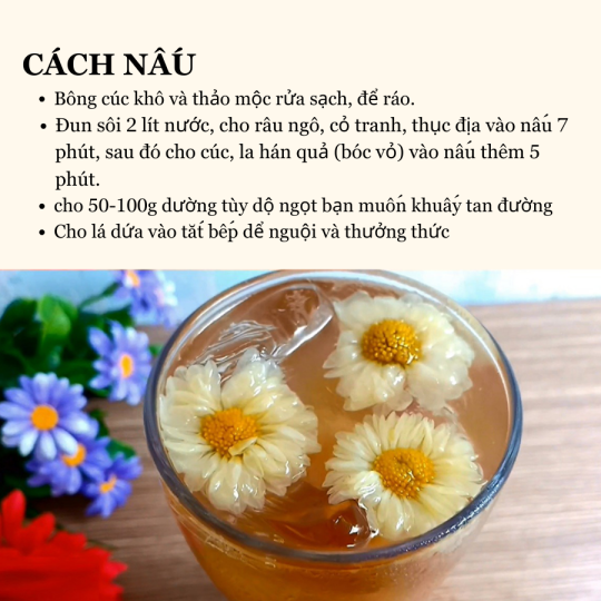 Sâm Bông Cúc 7 vị thảo mộc detox ngủ ngon, mát gan thải độc gan, đẹp da, giảm mỡ, giảm mụn, thanh nhiệt ngày hè
