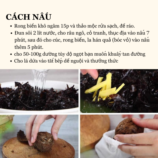 Sâm Rong Biển 7 vị thảo mộc detox ngủ ngon, mát gan thải độc gan, đẹp da, giảm mỡ, giảm mụn, thanh nhiệt ngày hè