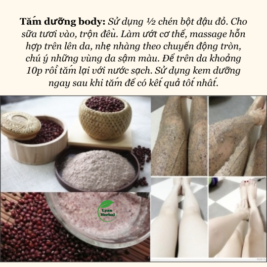Bột Đậu Đỏ nguyên chất làm mặt nạ bột thiên nhiên đắp mặt dưỡng da 