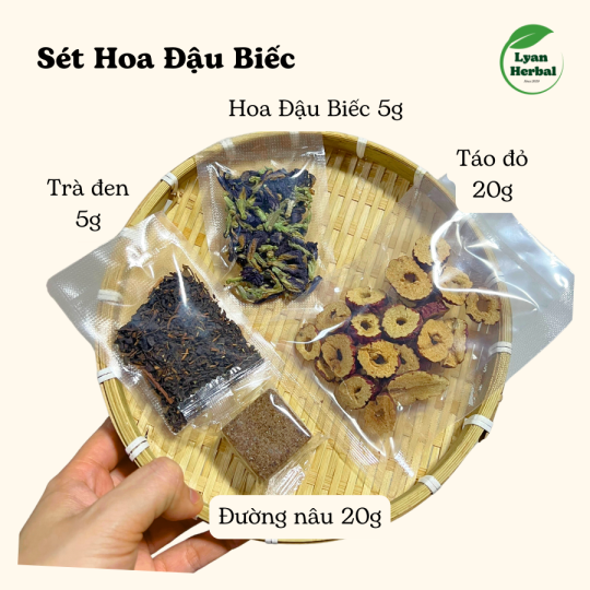 Trà sữa nướng Vân Nam (vị Hoa Đậu Biếc) nguyên liệu thảo mộc, trà sữa hottrend 