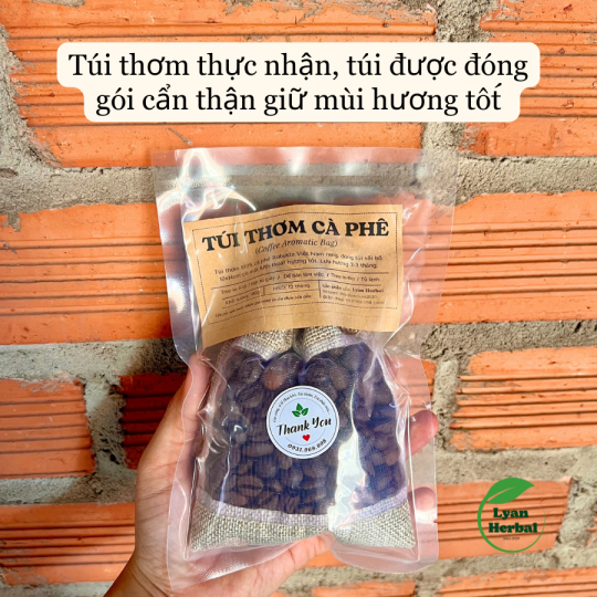 Túi thơm cà phê (coffee) túi 100g hạt hương thơm tự nhiên, khử mùi xe ô tô, thơm nhà cửa