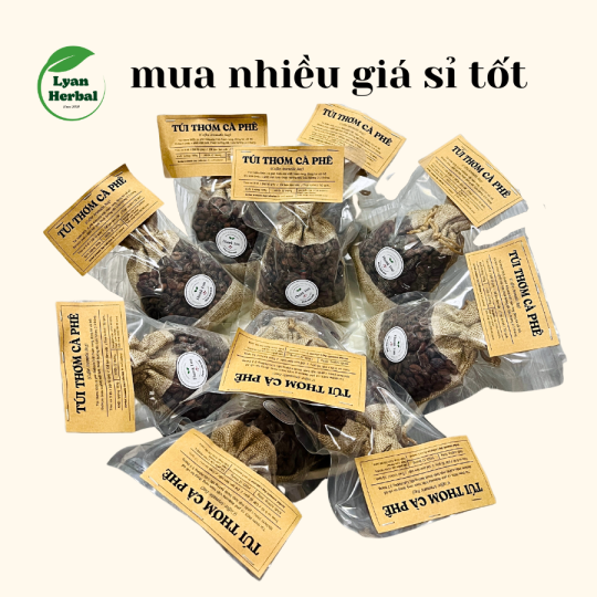 Túi thơm cà phê (coffee) túi 100g hạt hương thơm tự nhiên, khử mùi xe ô tô, thơm nhà cửa