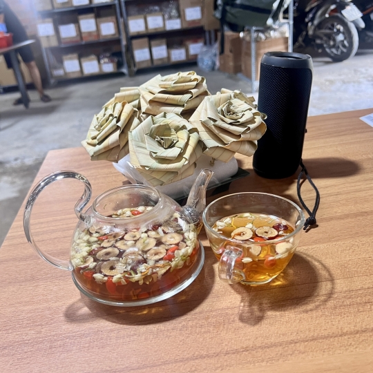 Trà "Bổ Dưỡng" đông trùng táo đỏ kỷ tử bồi bổ khí huyết bổ sung dinh dưỡng bổ máu hồi phục sức khỏe cho người bệnh